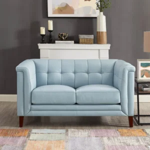 Colturo Gabia 61.5'' Genuine Leather Loveseat